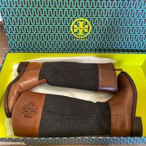 Tory Burch Lowell 2 Tiding boot in almond/wool